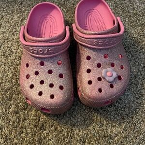 CROCS Womens Glitter Sandals - Pink Size 7